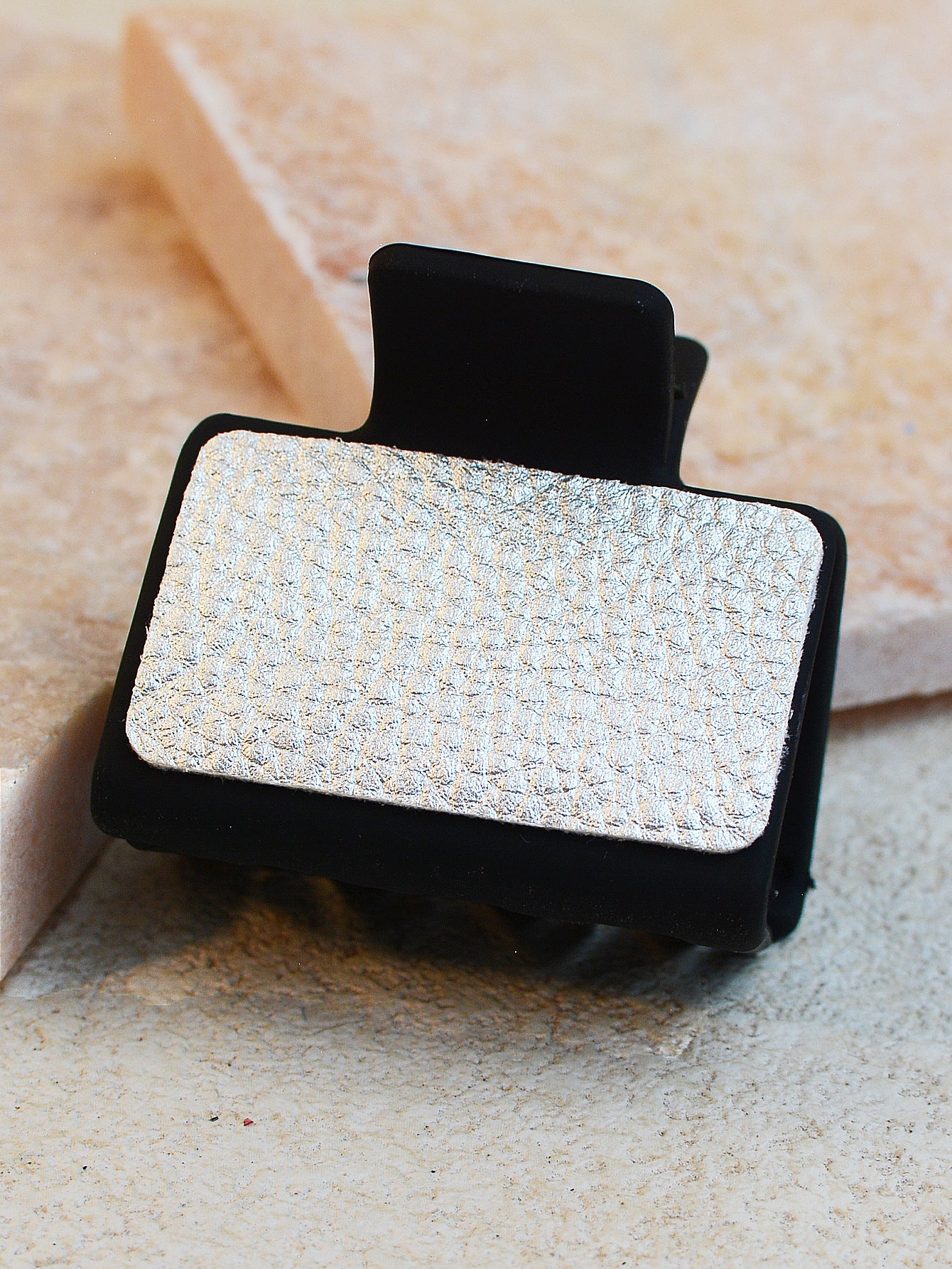 Wholesale Solid Color PU Leather Hairpin Shark Clip